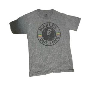 bob marley one love mens small grey shirt